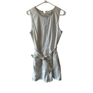 Greylin Anthropologie Womens Back Zip Sleeveless Scoop Neck Romper White Size M